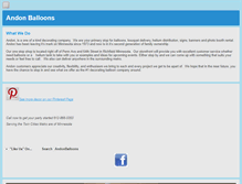 Tablet Screenshot of andonballoons.com